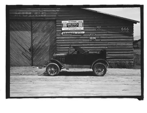 [Twenty-Two 35mm Film Frames on Uncut Roll: 21 Studies of Dismounted Carousel Horses in Field, and 1 View of Parked Automobile in Front of Roadside Building]