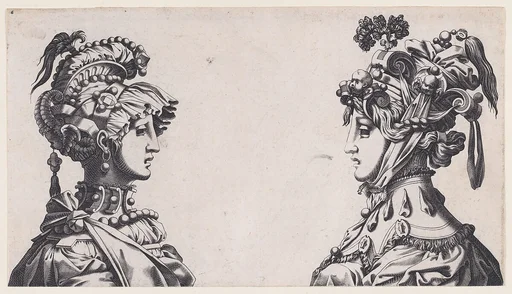 Fantastical Masked Female Heads