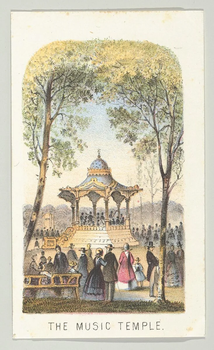The Music Temple, from the series, Views in Central Park, New York, Part 2 — Louis Prang & Co.
