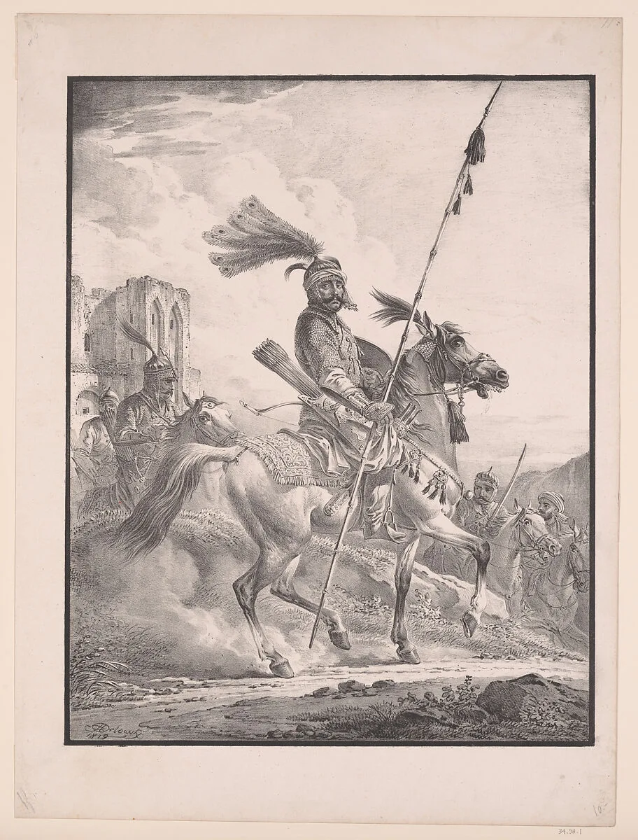 Kurd in military armor on horseback — Aleksandr Orlovsky