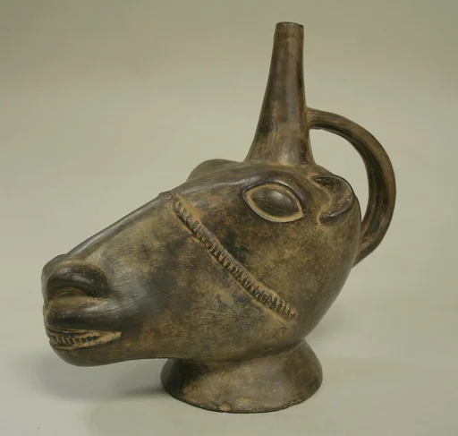 Stirrup Spout Bottle with Llama Head