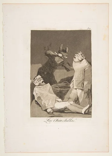 Plate 50 from "Los Caprichos": The Chinchillas (Los Chinchillas)