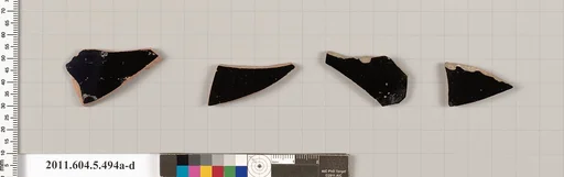 Terracotta fragments of kylikes (drinking cups)