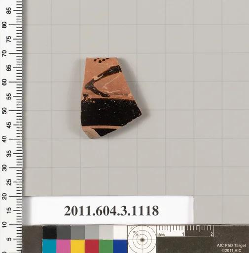 Terracotta fragment of a mastoid (drinking cup with narrow base) or a kyathos (cup-shaped ladle)