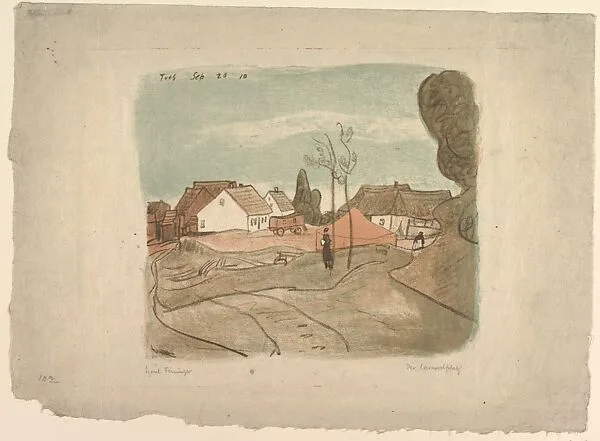 The Carousel Place (Der Karussellplatz) — Lyonel Charles Feininger