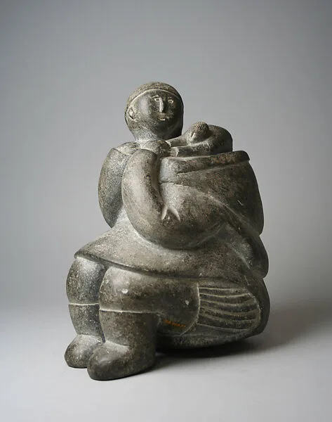 Stone Mother and Child Figure — Malaya