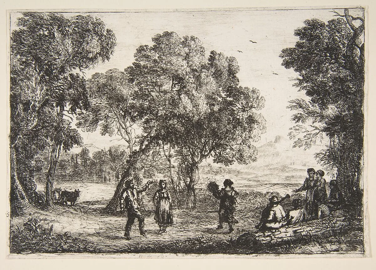 The Country Dance (Small Plate) — Claude Lorrain (Claude Gellée)