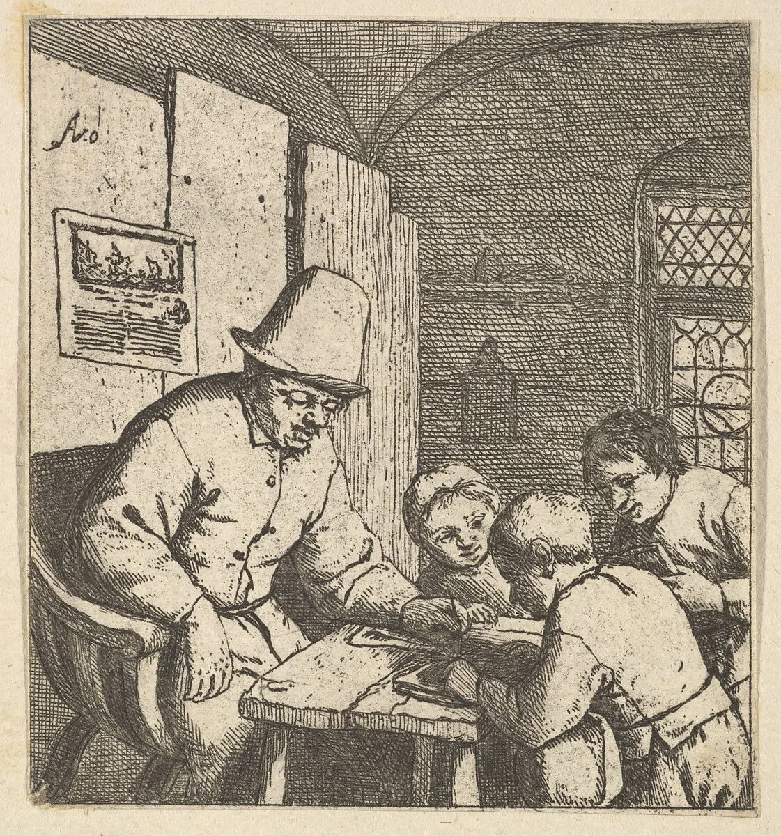The Schoolmaster — Adriaen van Ostade