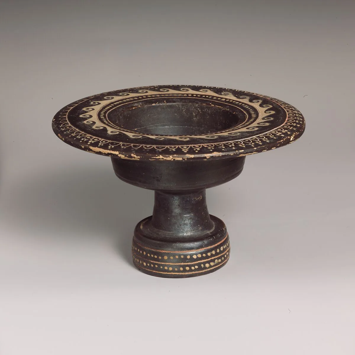 Terracotta stemmed dish — Unknown