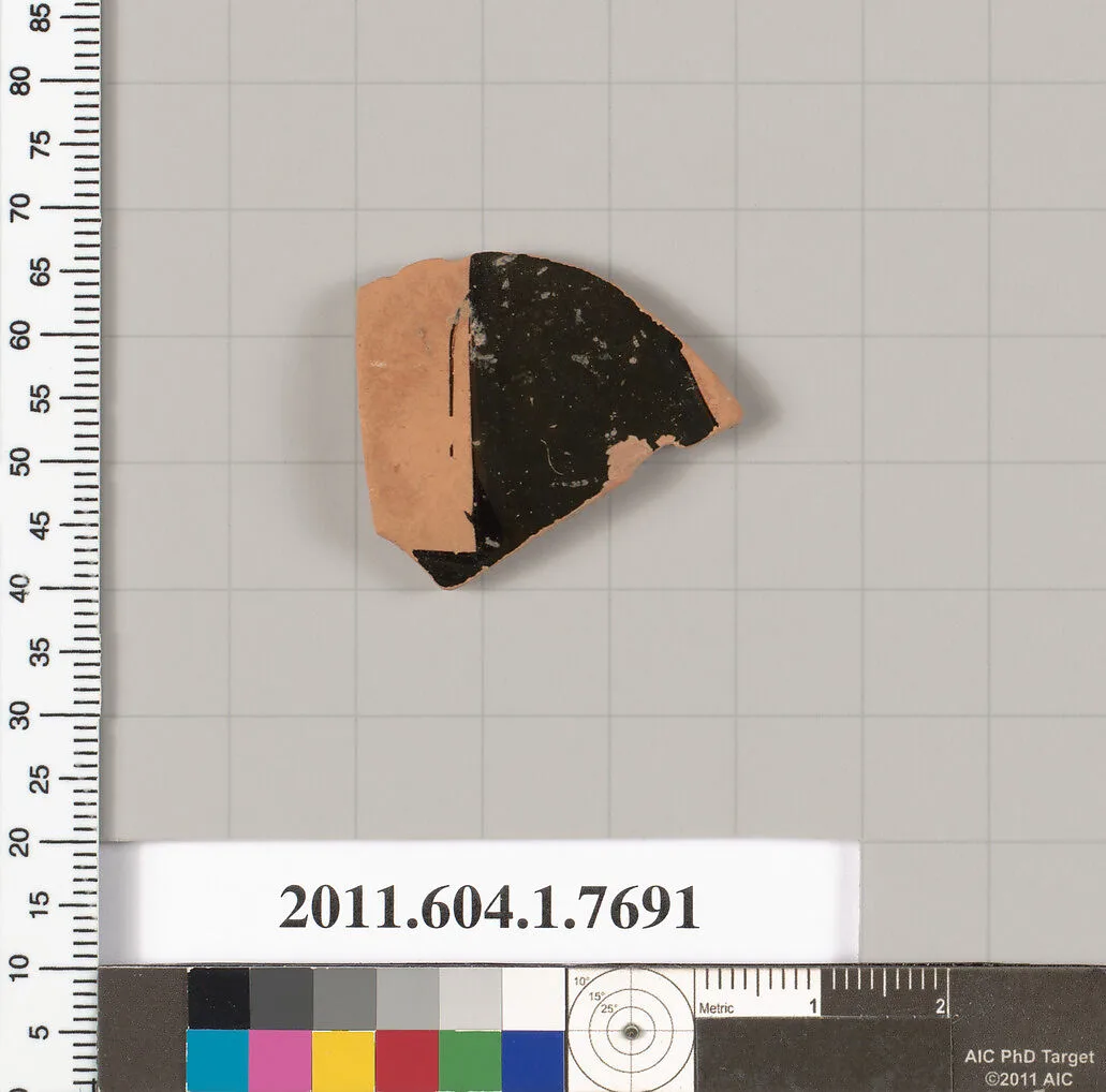 Terracotta fragment of a kylix (drinking cup) — Unknown