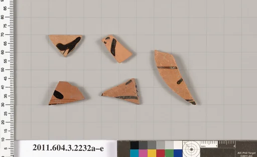 Terracotta fragments of kylikes (drinking cups)