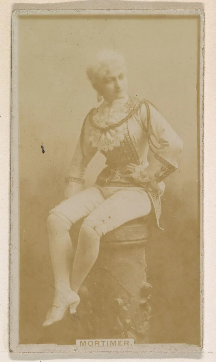 Miss Mortimer, from the Actresses series (N245) issued by Kinney Brothers to promote Sweet Caporal Cigarettes — Kinney Brothers Tobacco Company