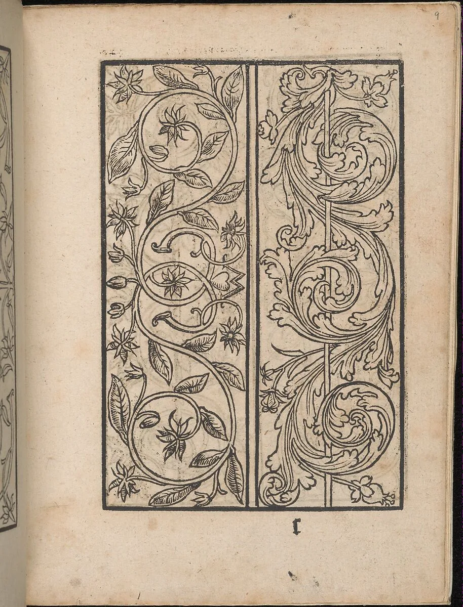 Ein new Modelbuch..., page 9 (recto) — Johann Schönsperger the Younger