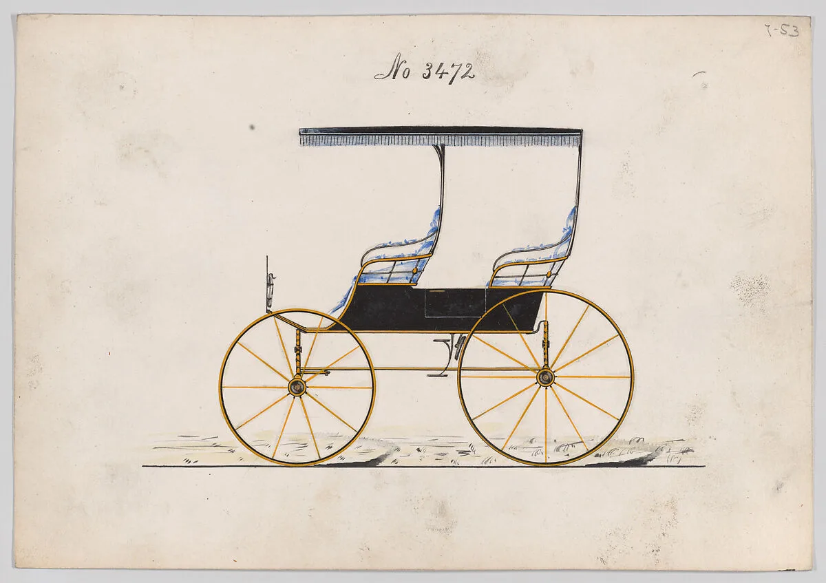 Design for Canopy Top Phaeton, no. 3472 — Brewster & Co.