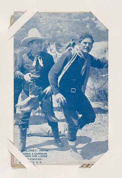 Leo Maloney captured a gunman and turns him loose bare-footed from Western Stars or Scenes Exhibit Cards series (W412) — Unknown