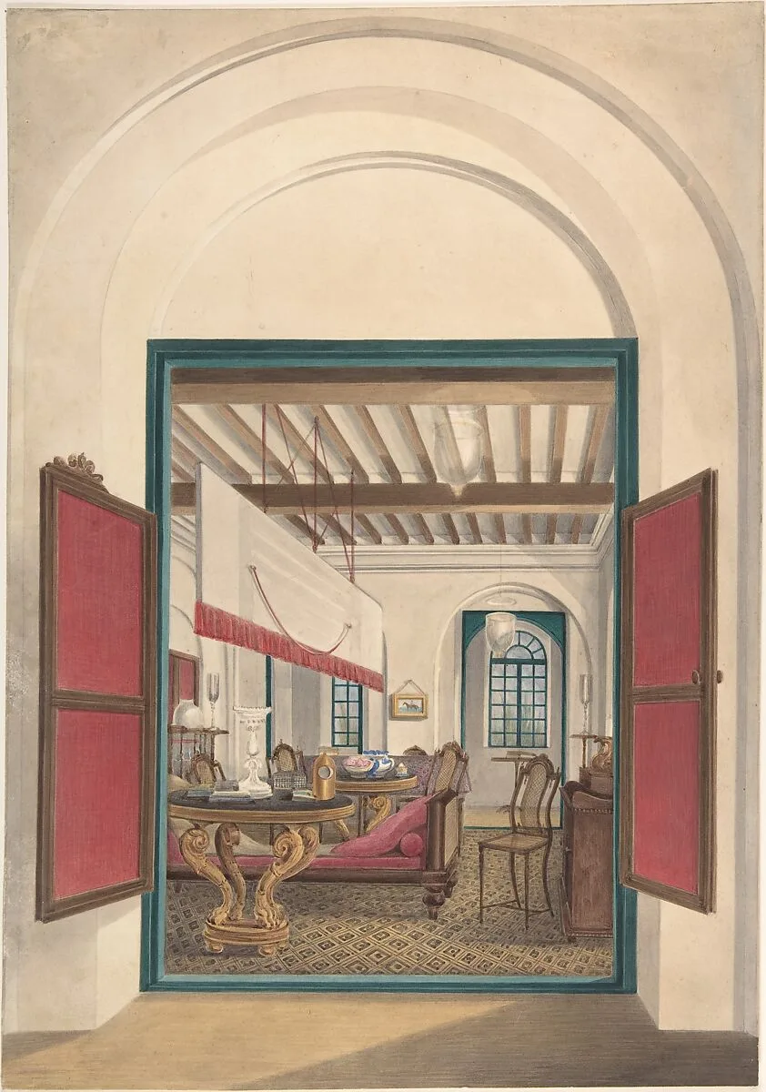 English Interior in India — Anonymous, British, 19th century