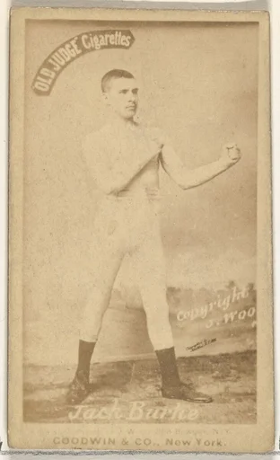 Jack Burke, from the Celebrities and Prizefighters series (N174) for Old Judge Cigarettes