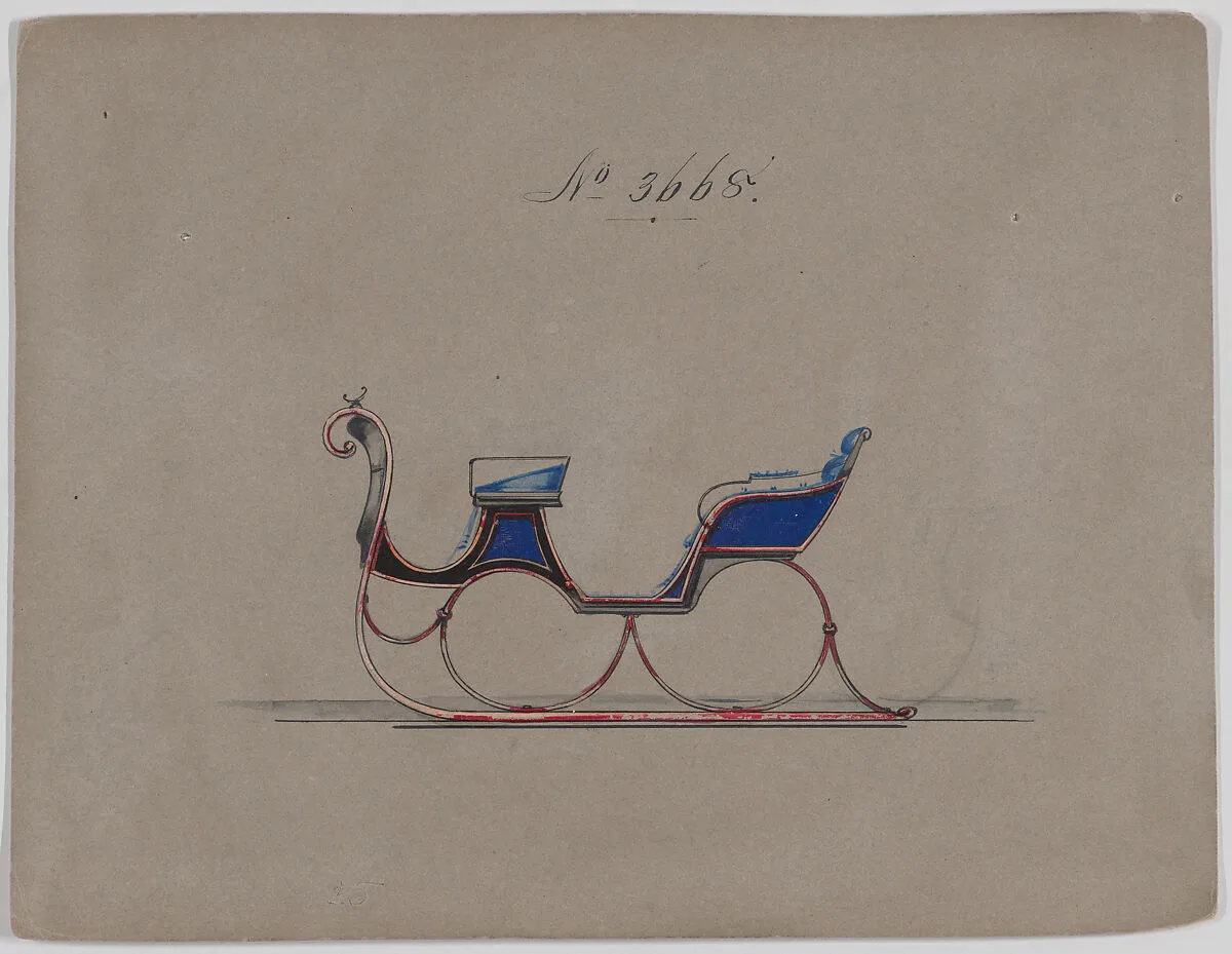 Design for 4 Seat Sleigh, no. 3668 — Brewster & Co.