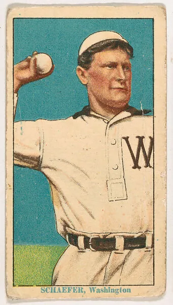 Herman "Germany" Schaefer, Washington, from Coupon Cigarettes Baseball Issue, 1914-1916 — Coupon Cigarettes