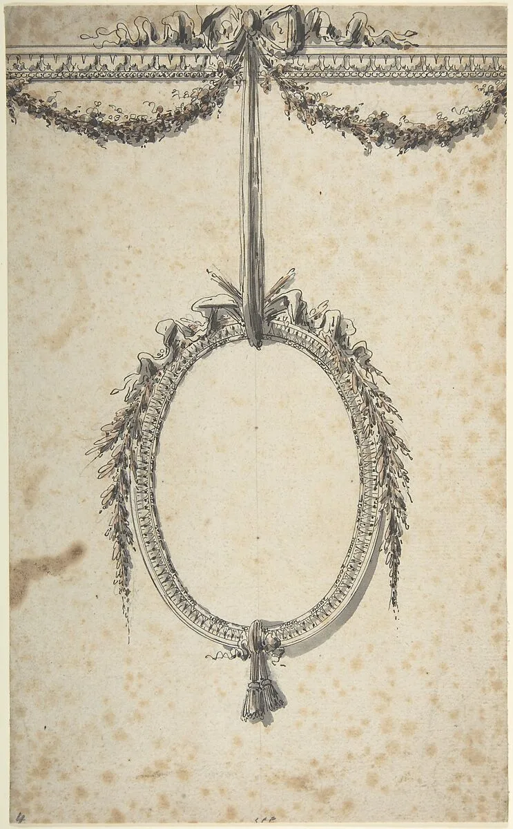 Design for Oval Cartouche — Pierre Ranson|Gautier d'Agoty