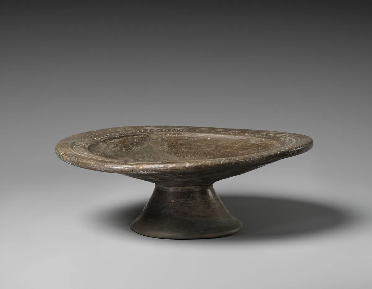Terracotta footed dish — Unknown