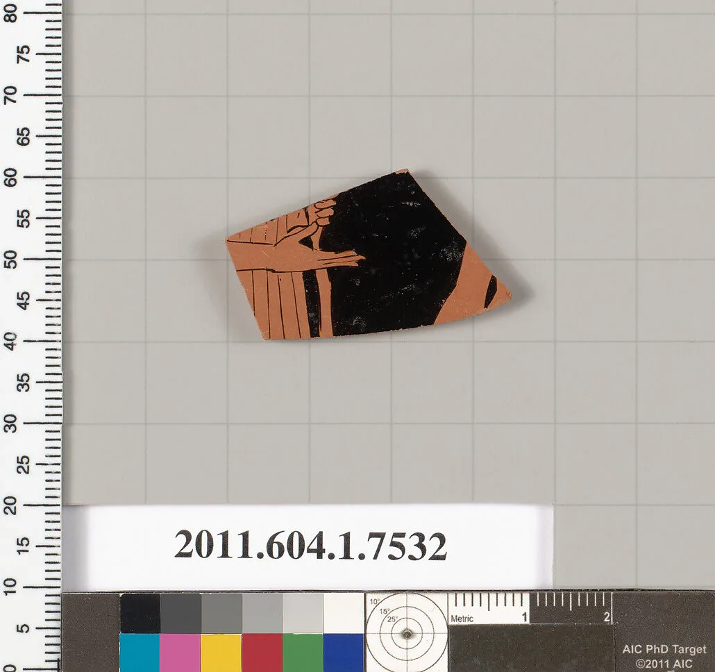 Terracotta fragment of a kylix (drinking cup) — Unknown
