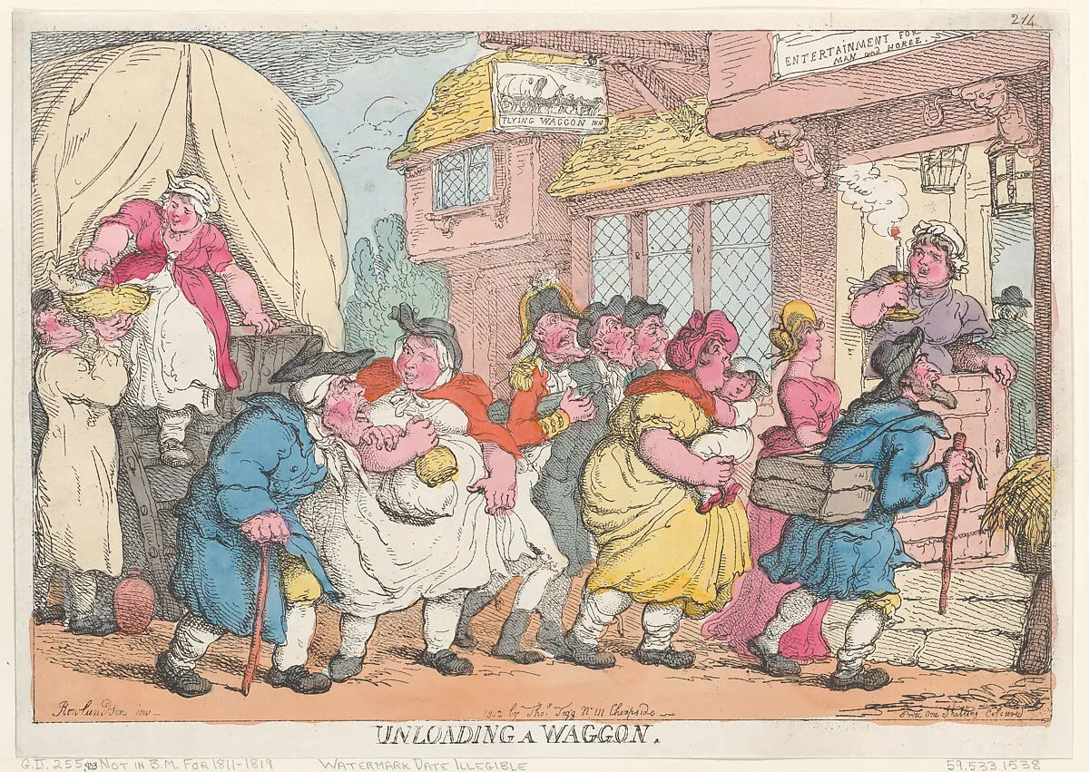 A Doleful Disaster, or Miss Fubby Fatarmin's Wig Caught Fire — Thomas Tegg|Thomas Rowlandson