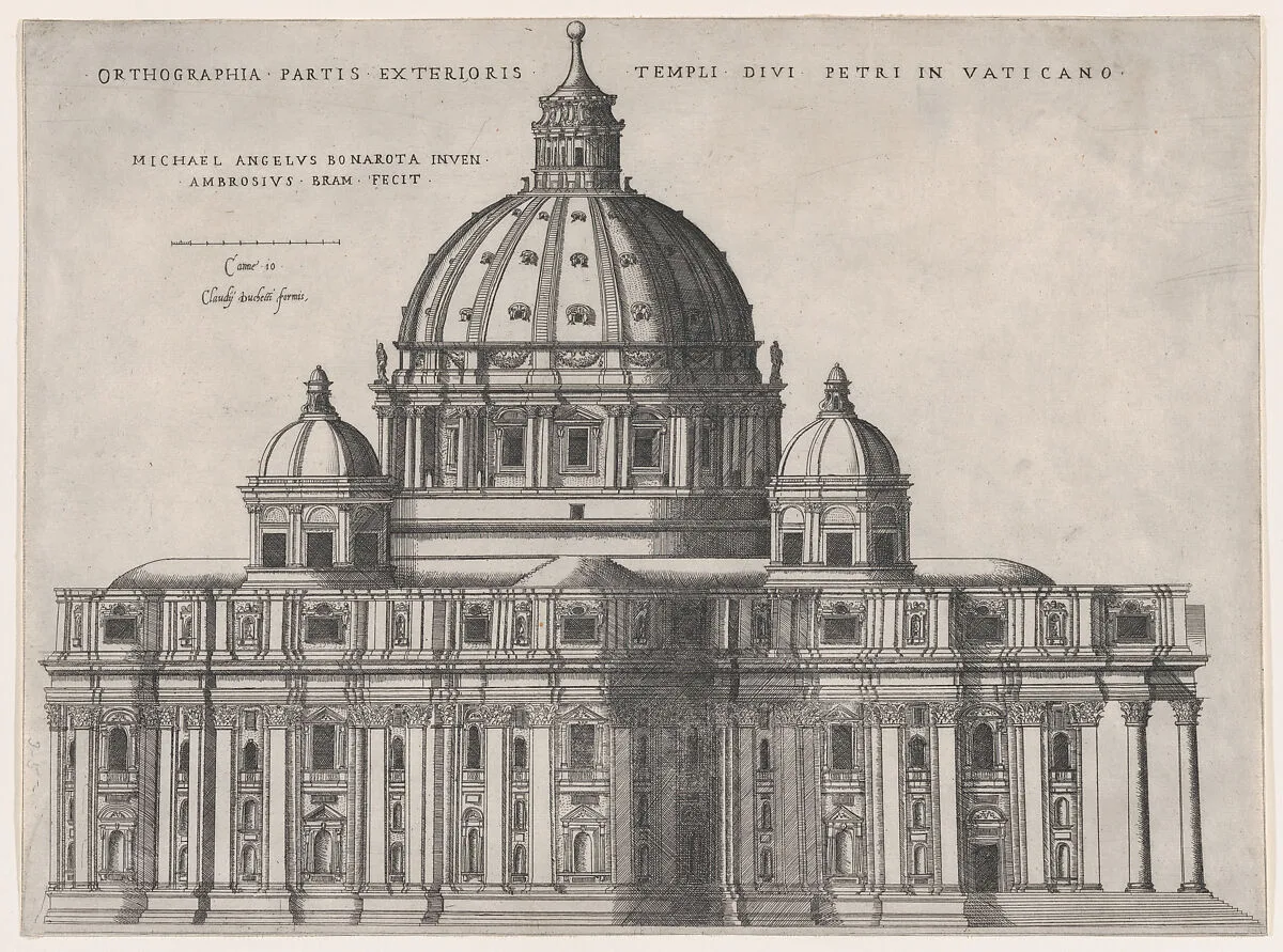 Speculum Romanae Magnificentiae: St. Peter's — Michelangelo Buonarroti|Antonio Lafreri|Claudio Duchetti|Giovanni Ambrogio Brambilla
