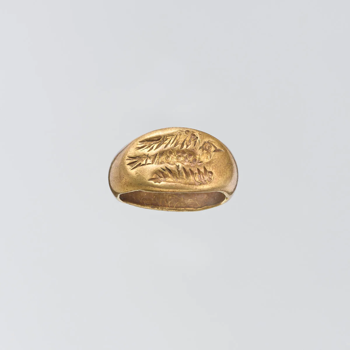 Gold ring engraved with a bird — Unknown
