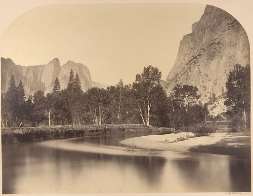 River View, Down the Valley, Cathedral Rock on Left