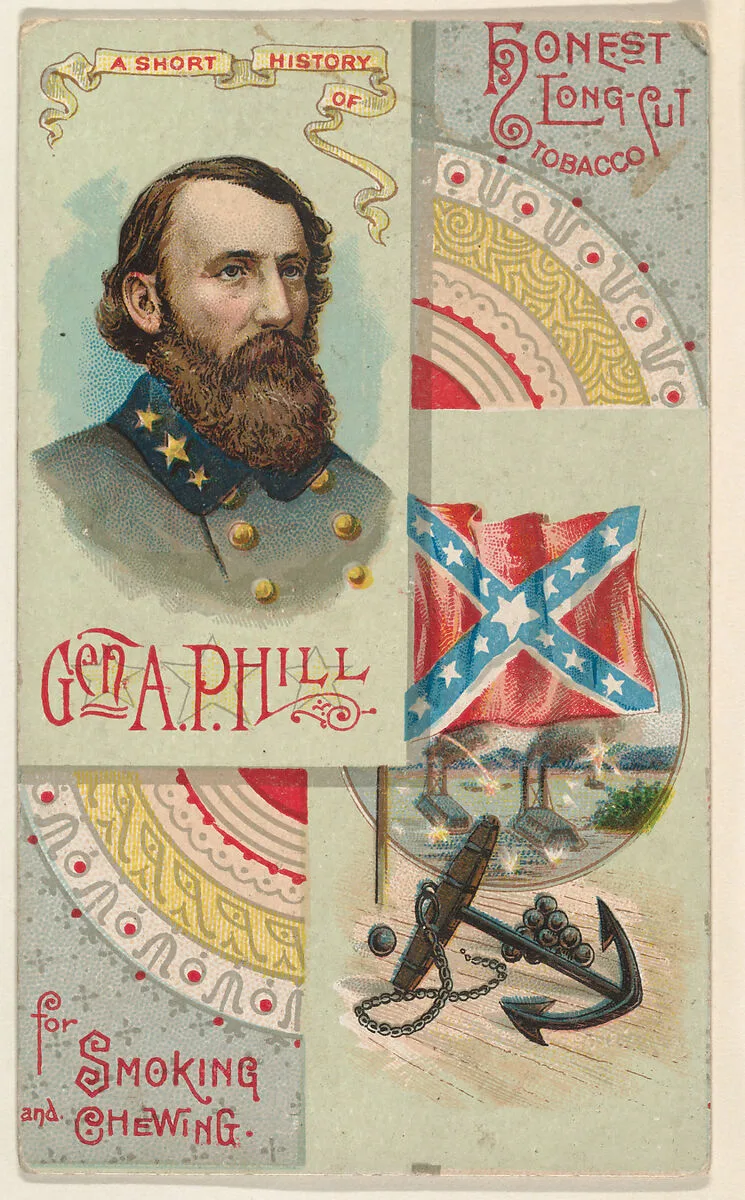 A Short History of General A. Phill, from the Histories of Generals series (N114) issued by W. Duke, Sons & Co. to promote Honest Long Cut Smoking and Chewing Tobacco — W. Duke, Sons & Co.|Knapp & Company