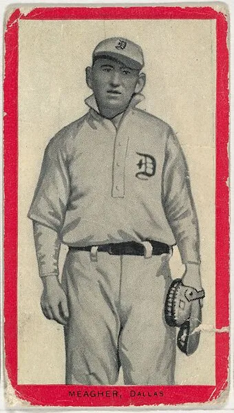 Meagher, Dallas, Texas League, from the Baseball Players (Red Borders) series (T210) issued by Old Mill Cigarettes — Old Mill Cigarettes, Virginia