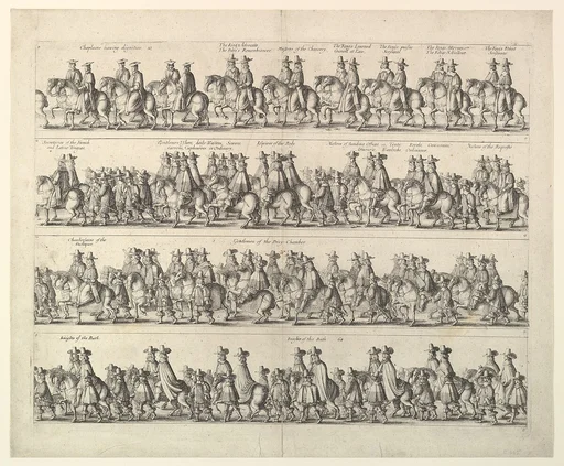 Coronation Procession of Charles II Through London (from John Ogilby's "The Entertainment of...Charles II," London, 1662)