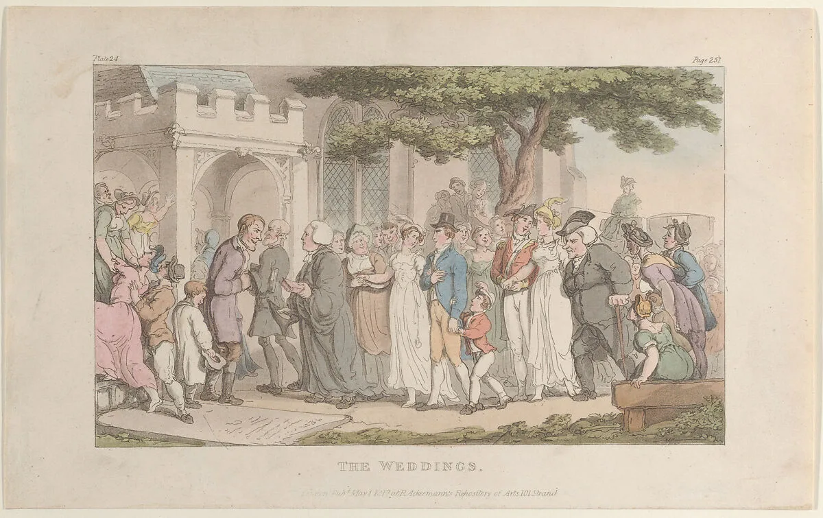 The Weddings — Thomas Rowlandson|Oliver Goldsmith|Rudolph Ackermann, London|William Clowes