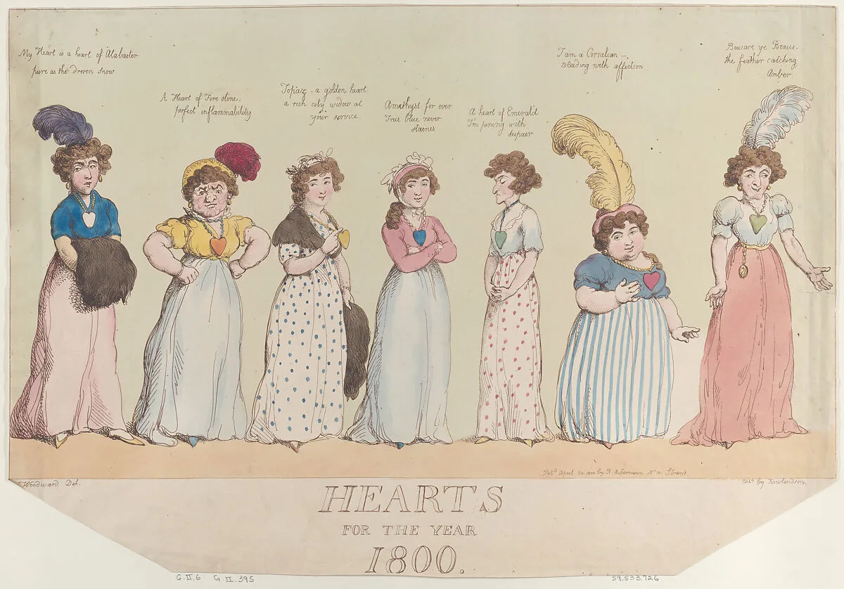 Hearts for the Year 1800 — Rudolph Ackermann, London|Thomas Rowlandson|George Murgatroyd Woodward