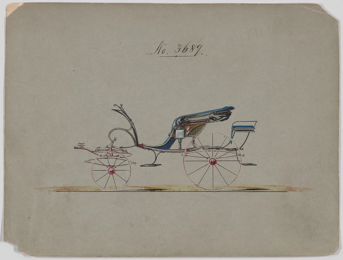 Design for Pony Phaeton, no. 3689 — Brewster & Co.