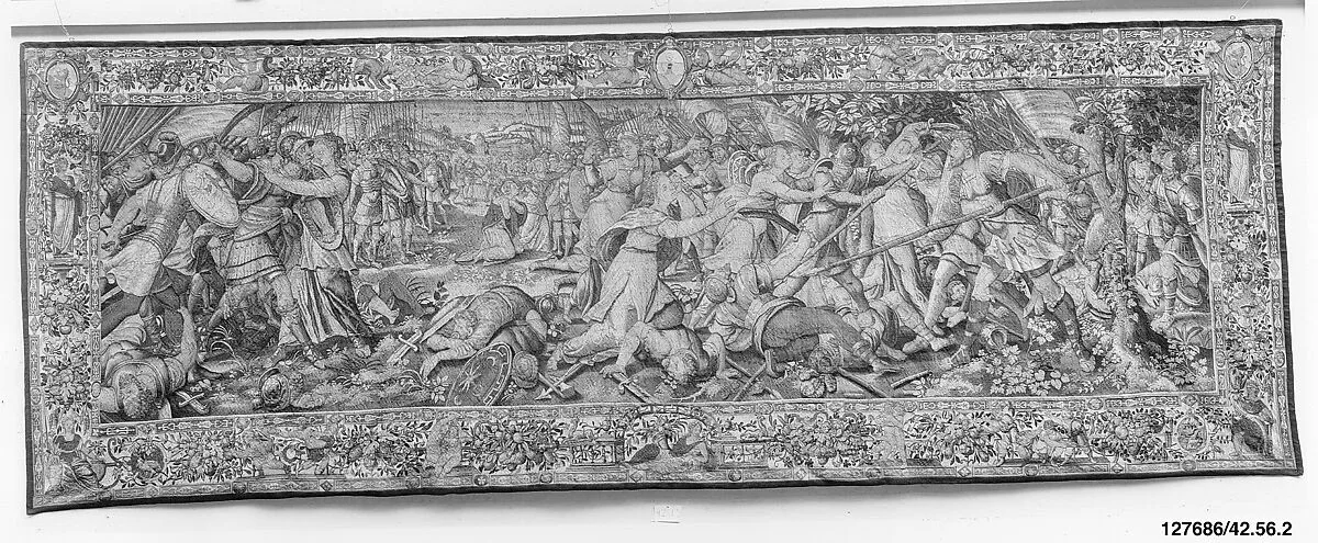 The Sabine Women Stopping the Battle between the Romans and the Sabines from the Story of the Romans and the Sabines — Nicolas van Orley|Joost van Herzeele|Gerard de Jode