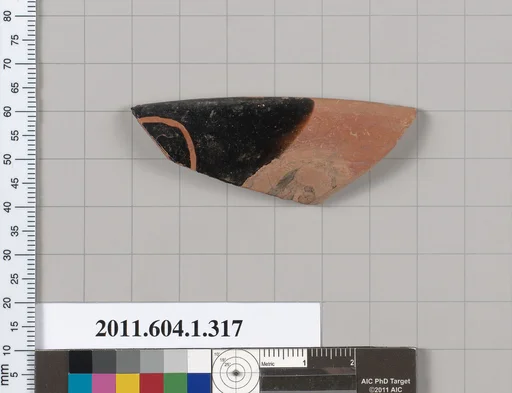 Terracotta rim fragment of a kylix (drinking cup)