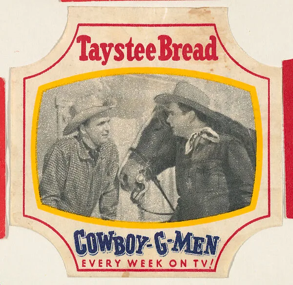 Cowboy-G-Men, from the Bread End Labels series (D290) issued by Taystee Bread — Taystee Bread