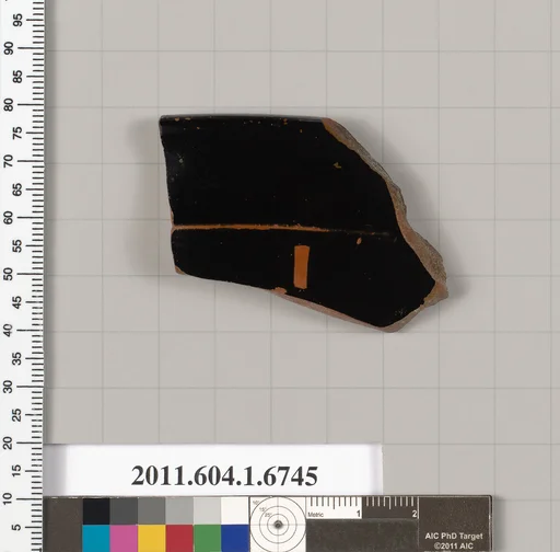 Terracotta rim fragment of a kylix (drinking cup)