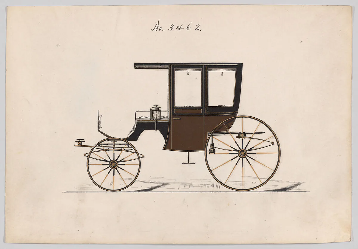 Design for 4 seat Rockaway, no. 3462 — Brewster & Co.