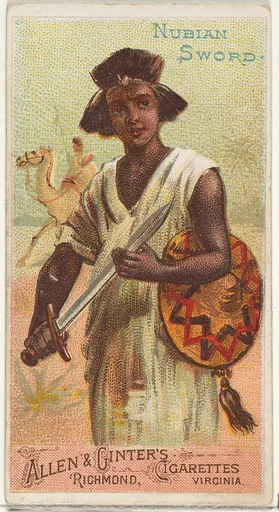 Nubian Sword, from the Arms of All Nations series (N3) for Allen & Ginter Cigarettes Brands