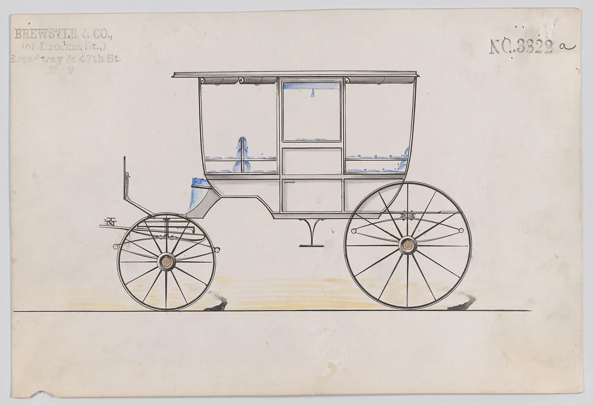 Design for 6 seat Rockaway, no. 3322a — Brewster & Co.
