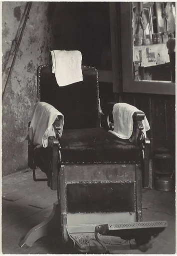 [Detail of "Negro Barber Shop Interior, Atlanta"]