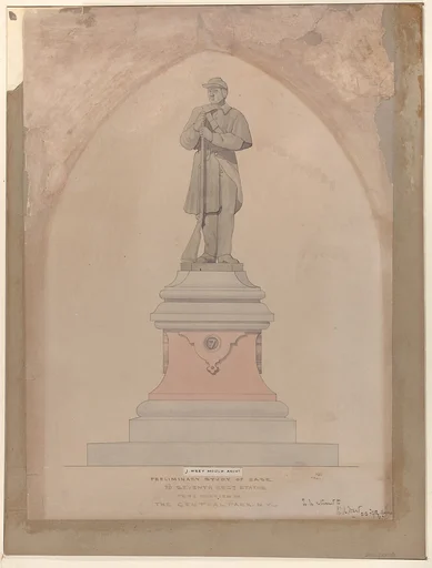Pedestal Design for the Seventh Regiment Memorial in Central Park