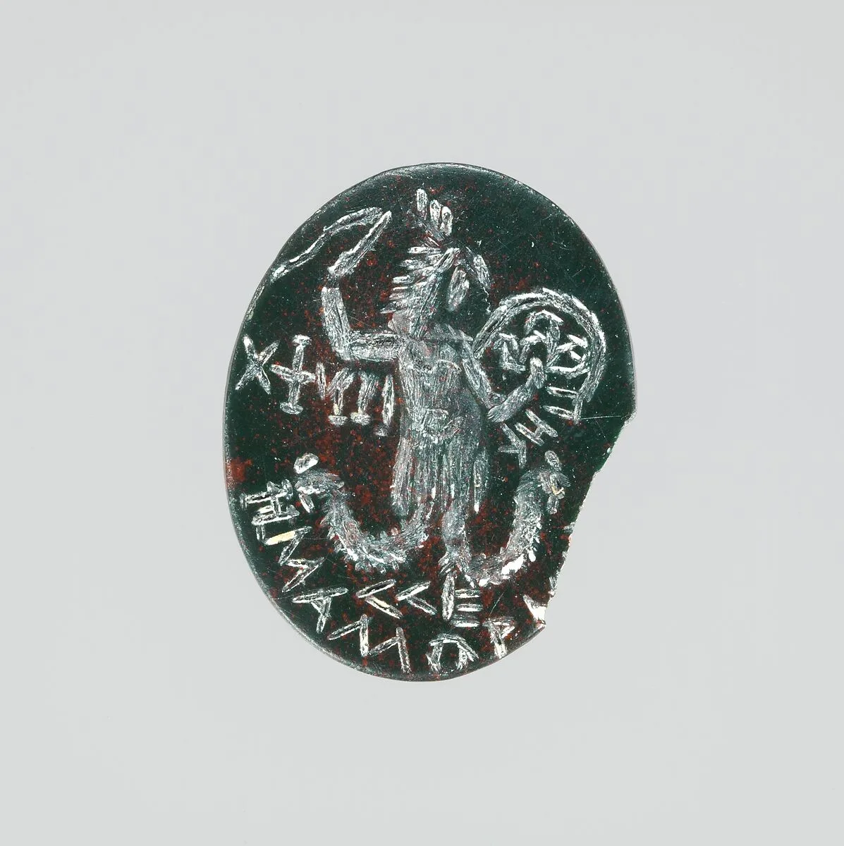 Jasper intaglio: Cock-headed anguipes — Unknown