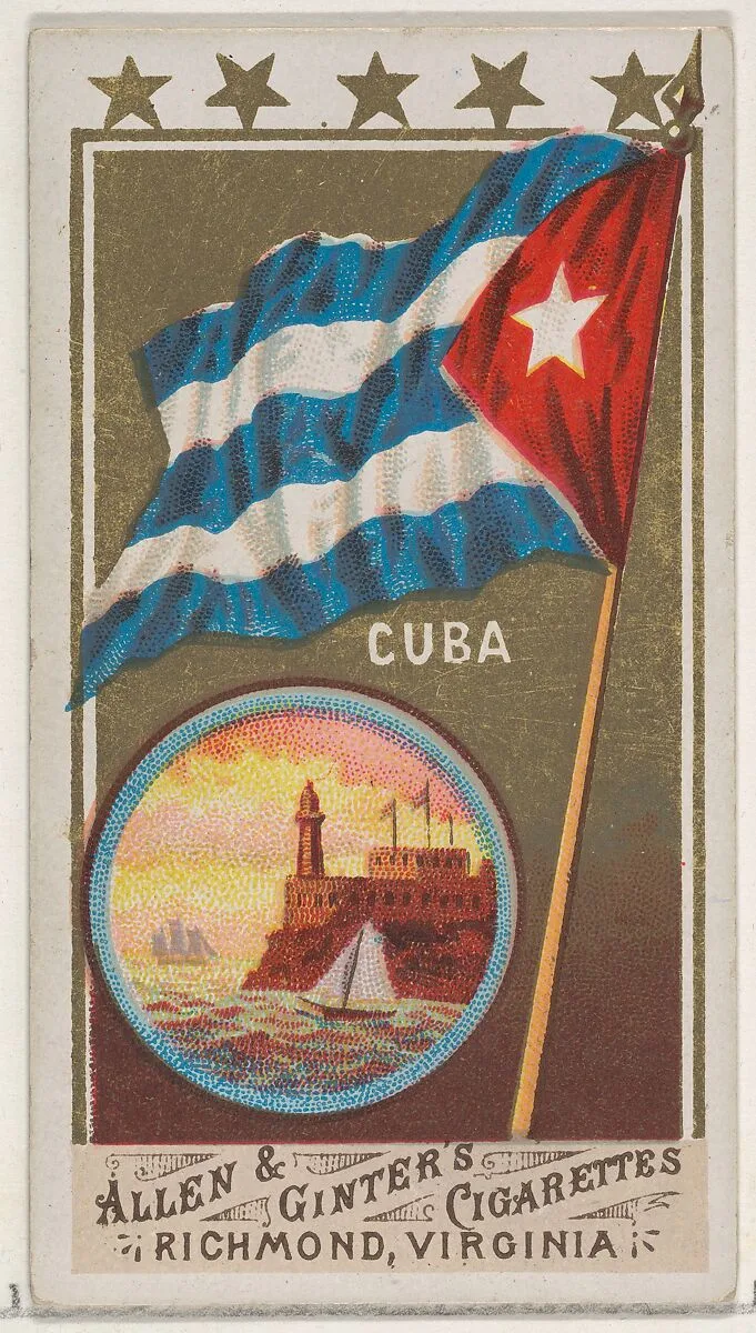 Cuba, from Flags of All Nations, Series 1 (N9) for Allen & Ginter Cigarettes Brands — Allen & Ginter
