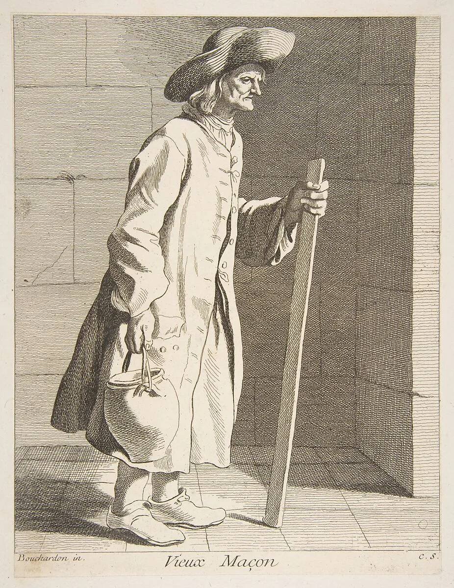 Old Bricklayer — Anne Claude Philippe de Tubières, comte de Caylus|Edme Bouchardon|François Joullain