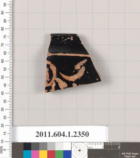 Terracotta rim fragment of a kylix (drinking cup)