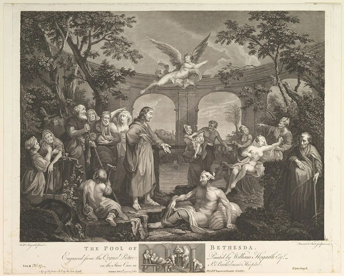 The Pool of Bethesda (St. John, Chapter 5) — John Boydell|William Hogarth|Simon Francis Ravenet, the elder|Victor Marie Picot